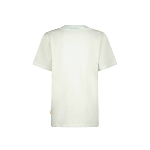 VINGINO T-shirt Habieb met printopdruk lichtblauw Jongens Katoen Ronde hals 176