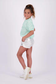 thumbnail: Vingino blouse Lirette met all over print mintgroen/wit