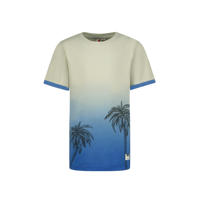 thumbnail: Vingino T-shirt met all over print blauw/lichtgrijs