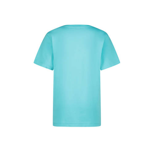 VINGINO T-shirt Hebor met logo aquablauw Jongens Katoen Ronde hals Logo 140