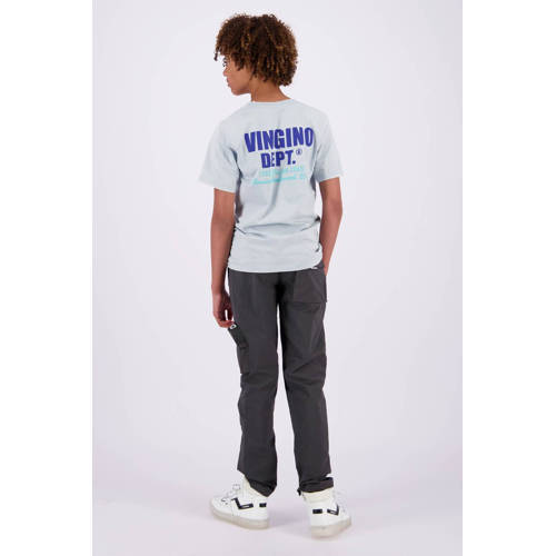VINGINO T-shirt met backprint lichtblauw Jongens Katoen Ronde hals Backprint 128