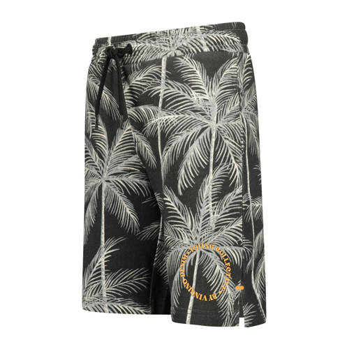 VINGINO sweatshort met all over print grijsblauw lichtgrijs Korte broek 128