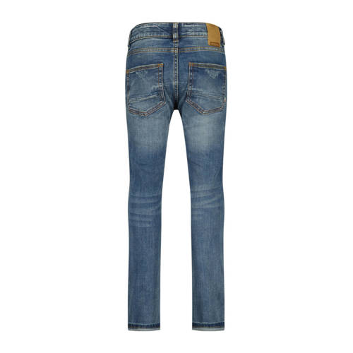 VINGINO slim fit jeans Diego old vintage Blauw Jongens Stretchdenim Effen 158