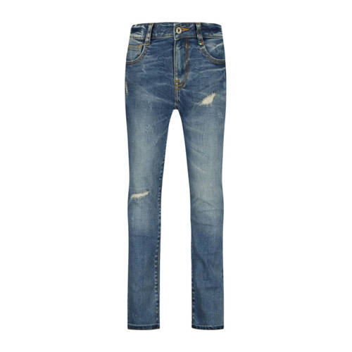 Vingino slim fit jeans Diego old vintage Blauw Jongens Stretchdenim Effen