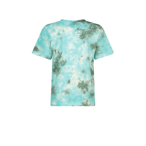 VINGINO T-shirt Houc met all over print aquablauw groen Jongens Katoen Ronde hals 164