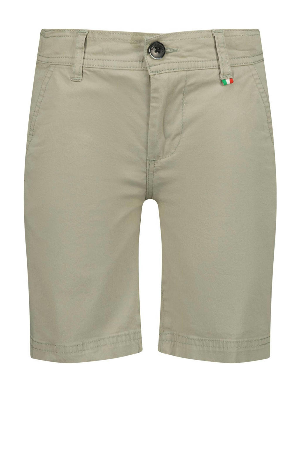 Groene jongens Vingino regular fit chino short Bermuda Taormina van stretchkatoen met effen