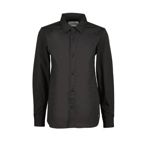 Vingino overhemd Lasic zwart T-shirt Jongens Katoen Klassieke kraag Effen