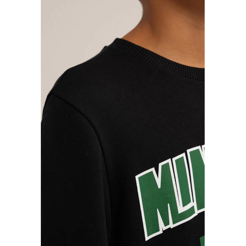 WE Fashion Minecraft sweater zwart groen Personage 110 116