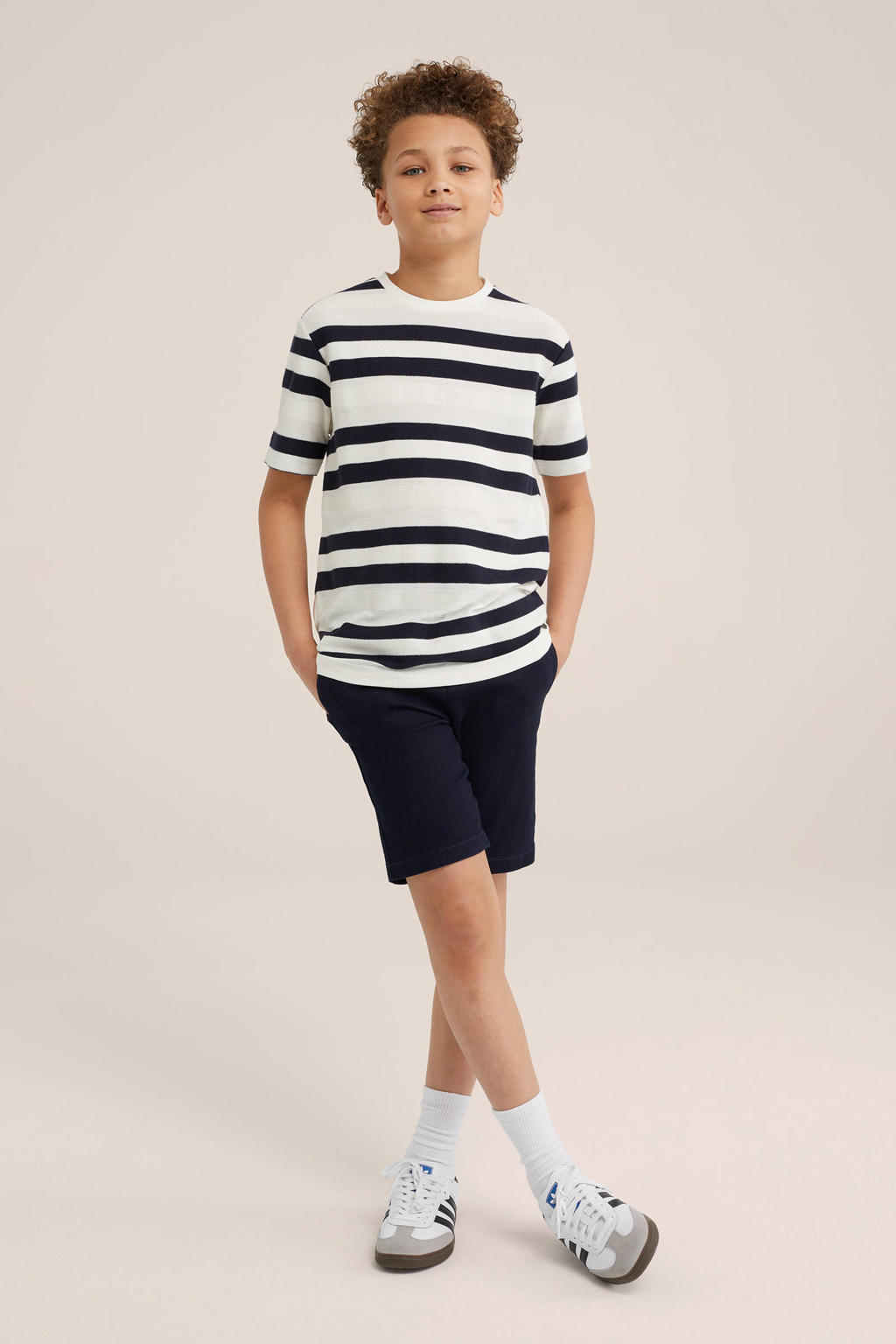 Jongens Meisjes Katoen Lange Mouw Gestreepte T-shirts Kid