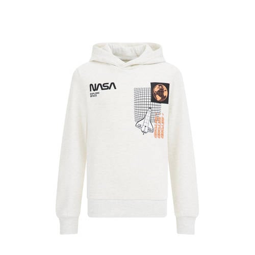 WE Fashion hoodie met backprint wit Sweater Backprint - 110/116