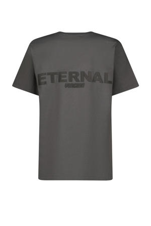 T-shirt Hodd met printopdruk grijs