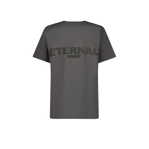 VINGINO T-shirt Hodd met printopdruk grijs Jongens Stretchkatoen Ronde hals 128