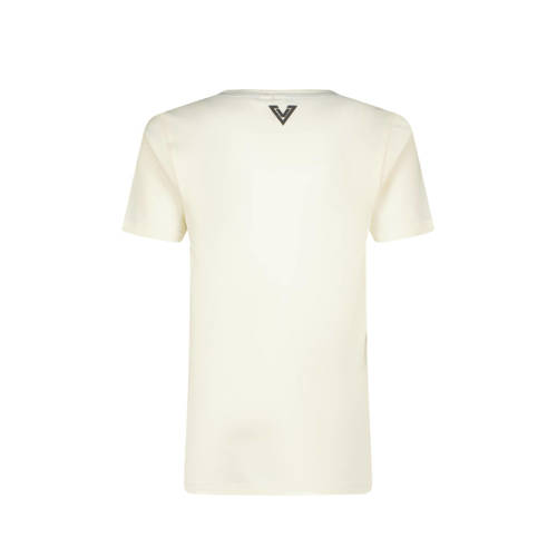 VINGINO T-shirt Hifot met printopdruk offwhite Wit Jongens Stretchkatoen Ronde hals 128