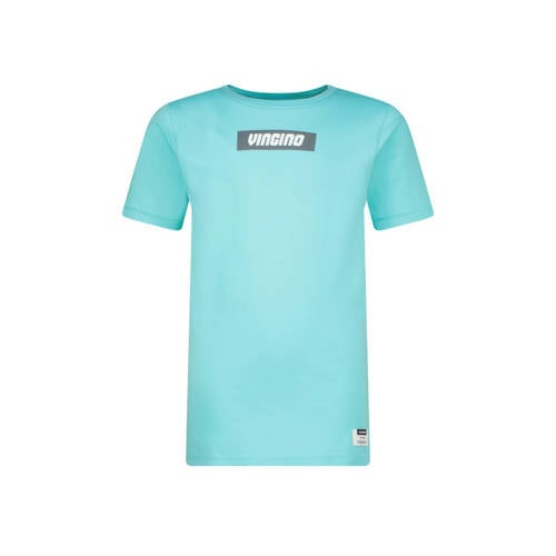 Vingino T-shirt Hifot met printopdruk aquablauw Jongens Stretchkatoen Ronde hals