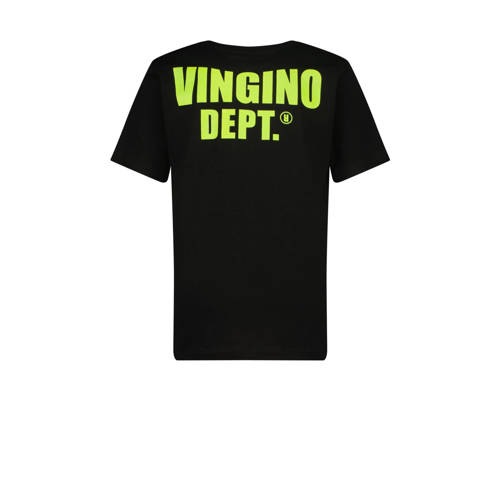 VINGINO T-shirt Hasial zwart Jongens Katoen Ronde hals Backprint 128