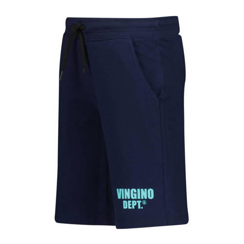 VINGINO sweatshort Ramto met logo donkerblauw Korte broek Jongens Katoen 128