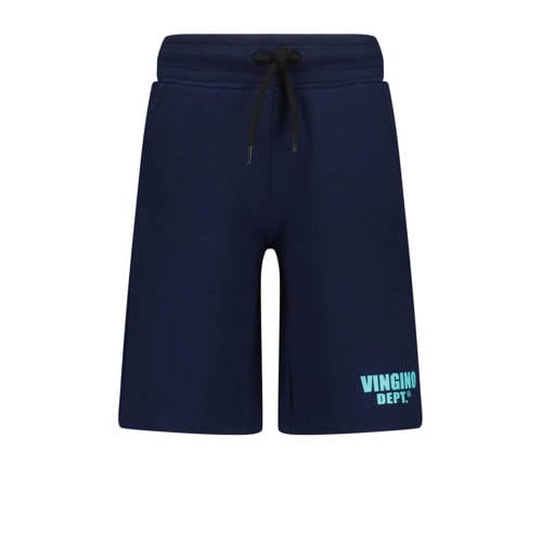 Vingino sweatshort Ramto met logo donkerblauw Korte broek Jongens Katoen
