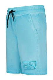 thumbnail: Blauwe jongens Vingino sweatshort Rames met elastische tailleband met koord en logo dessin