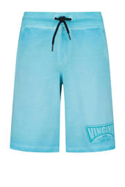 thumbnail: Blauwe jongens Vingino sweatshort Rames van katoen met elastische tailleband met koord en logo dessin