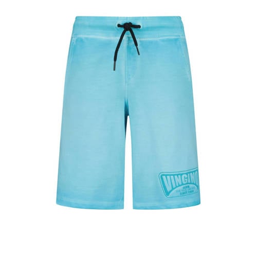 Vingino sweatshort Rames met logo aquablauw Korte broek Jongens Katoen