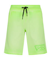 thumbnail: Gele jongens Vingino sweatshort Rames van katoen met elastische tailleband met koord en logo dessin