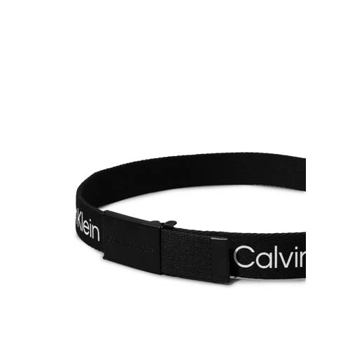 Calvin Klein Koppelriem CANVAS LOGO METALLIC BUCKLE BELT