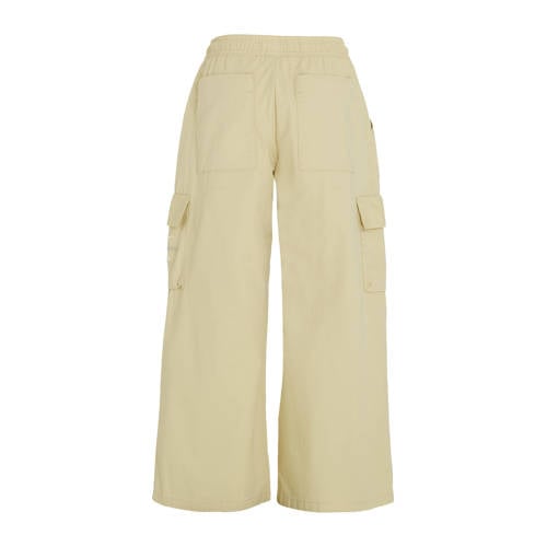 Calvin Klein loose fit cargobroek beige Meisjes Katoen Effen 140