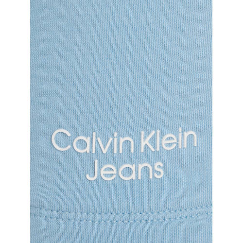 Calvin Klein sweatshort lichtblauw Korte broek Jongens Stretchkatoen Effen 116
