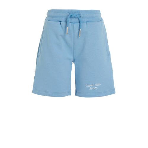 Calvin Klein sweatshort lichtblauw Korte broek Jongens Stretchkatoen Effen - 116