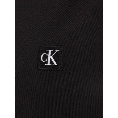 Calvin Klein T-shirt zwart Meisjes Stretchkatoen Ronde hals Effen 128