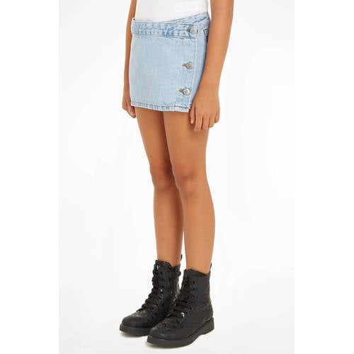 Calvin Klein skort light blue denim Rok Blauw Meisjes Katoen Effen 128