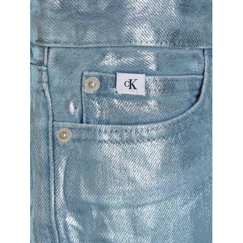 Calvin Klein coated denim short medium blue denim Korte broek Blauw Meisjes Katoen 128