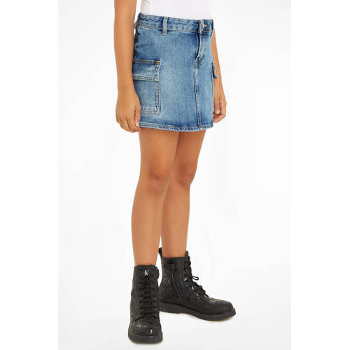 Calvin Klein rok medium blue denim Blauw Meisjes Stretchkatoen Effen 128