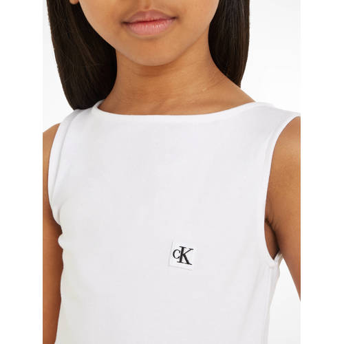 Calvin Klein T-shirt wit Meisjes Stretchkatoen Ronde hals Effen 128