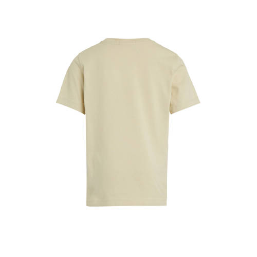 Calvin Klein T-shirt beige Jongens Katoen Ronde hals Effen 128