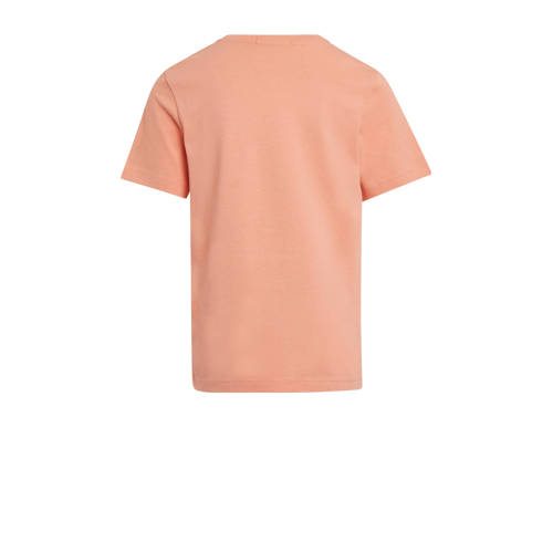 Calvin Klein T-shirt met tekst lichtoranje Katoen Ronde hals 104