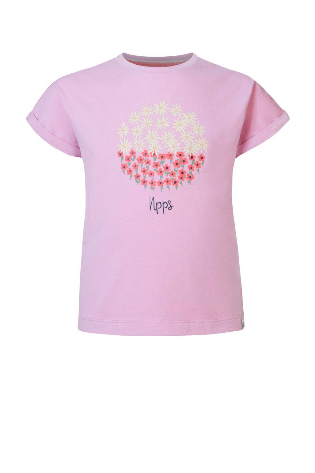 T-shirt Elberta met printopdruk roze