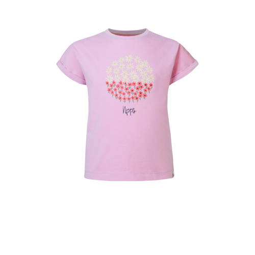 Noppies T-shirt Elberta met printopdruk roze Meisjes Stretchkatoen Ronde hals - 104