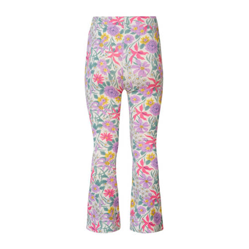 Noppies flared legging Elwood roze groen geel Meisjes Stretchkatoen Effen 92