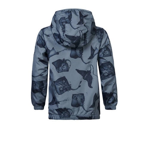 Noppies reversible jas blauw Jongens Polyester Capuchon All over print 92