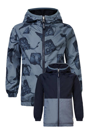 reversible jas blauw