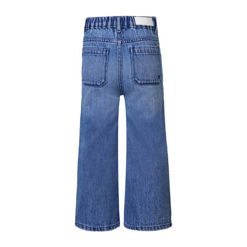 Noppies wide leg jeans Edwardsville medium blue denim wash Blauw Effen 104