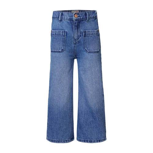 Noppies wide leg jeans Edwardsville medium blue denim wash Blauw Effen - 110
