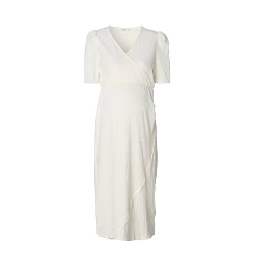 Noppies zwangerschaps- en voedingsjurk Jaelynn offwhite Ecru Dames Polyester V-hals XS