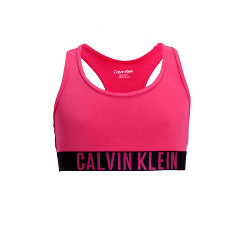 Calvin Klein bh top set van 2 roze zwart Meisjes Stretchkatoen Effen 128-140