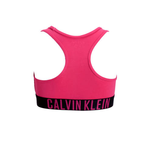Calvin Klein bh top set van 2 roze zwart Meisjes Stretchkatoen Effen 128-140