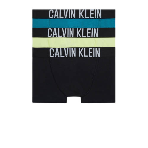 Calvin Klein boxershort - set van 3 zwart/geel/blauw Jongens Biologisch katoen
