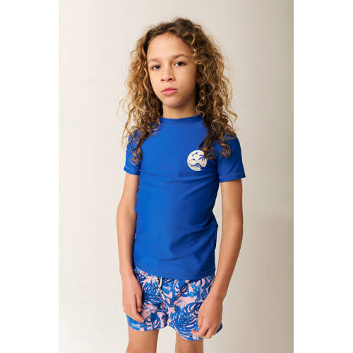 Tumble 'n Dry UV T-shirt Coast blauw UV shirt Jongens Gerecycled polyester Ronde hals 110 116