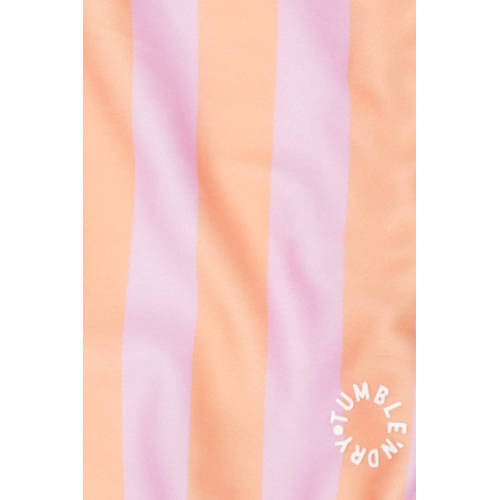 Tumble 'n Dry badpak Sunny oranje roze Meisjes Gerecycled polyester Streep 146 152