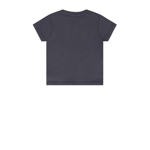 Babyface baby T-shirt met printopdruk antraciet Grijs Jongens Stretchkatoen Ronde hals 56